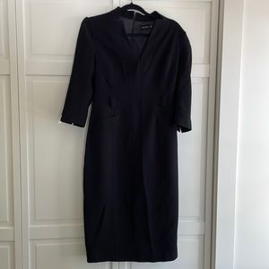 Karen Mullen black dress with sleeves